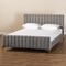 Baxton Studio Nami Modern Glam and Luxe Light Grey Velvet Fabric and Gold Finished King Size Platform Bed 174-11183-Zoro - alternate 4